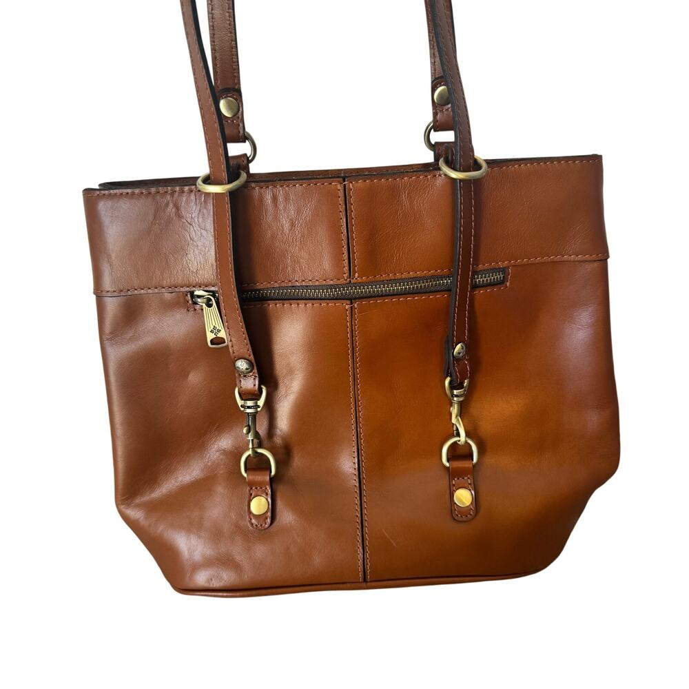 Patricia Nash Albi Convertible Backpack Tote Brown Leather Bag Minimalist